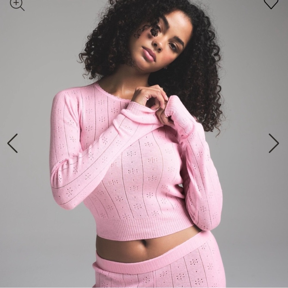 SKIMS Pointelle long sleeve top